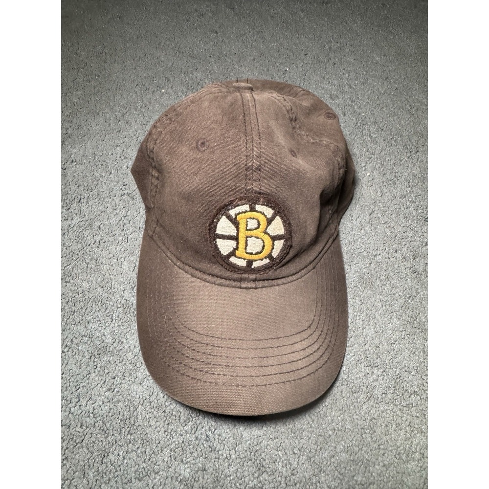 Vintage Boston Bruins Hat Reebok Face Off 2010 Fitted Cap NHL Brown